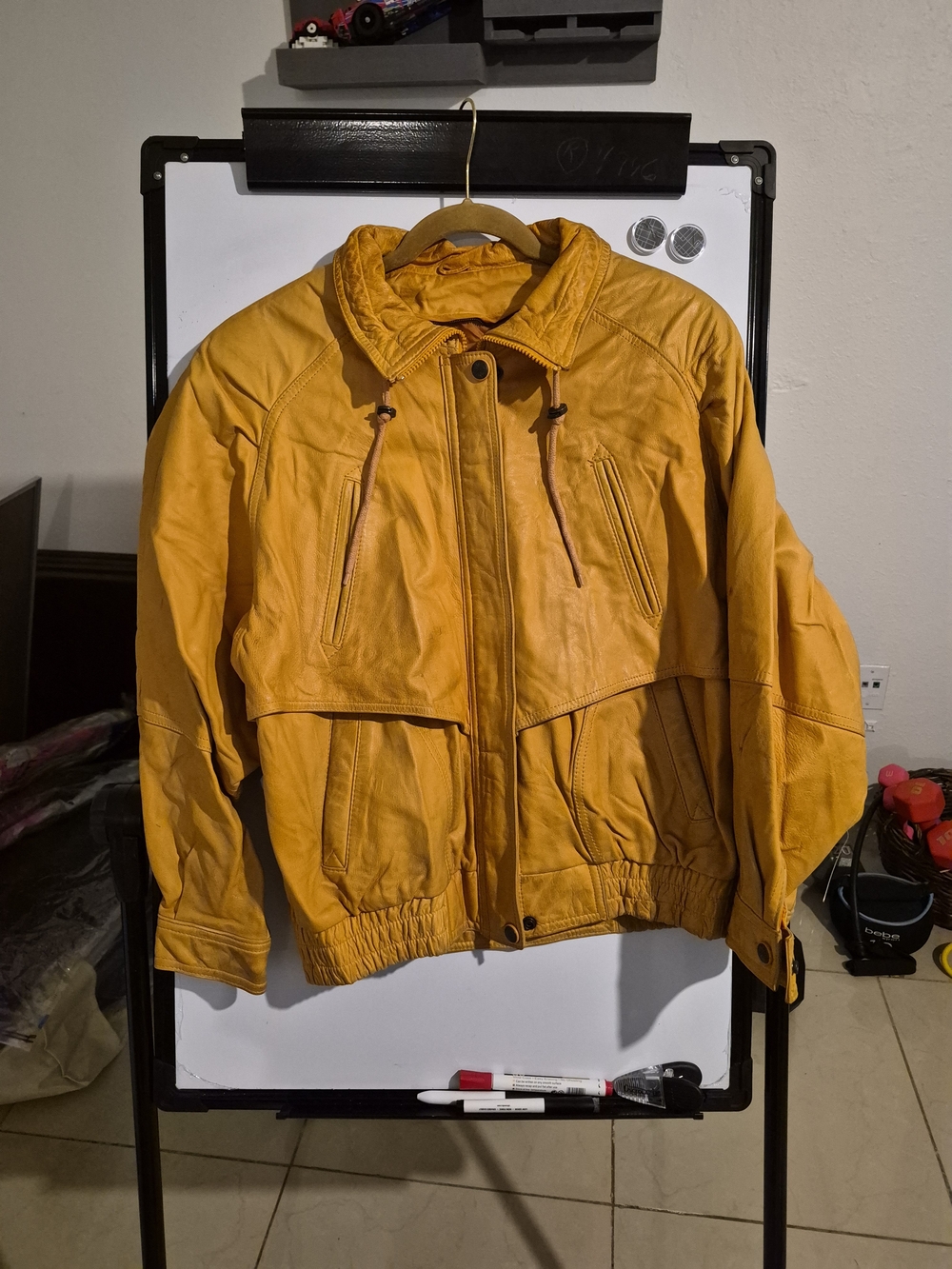Wilson Mustard Yellow Leather Jacket